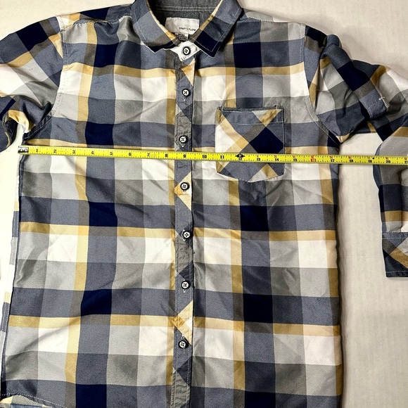 Craft and Flow Big Boy Blue Plaid Long Sleeve Casual Button Down Shirt Medium - Picture 4 of 6